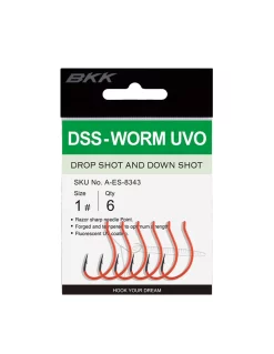 BKK DSS WORM UVO DROPSHOT HOOKS