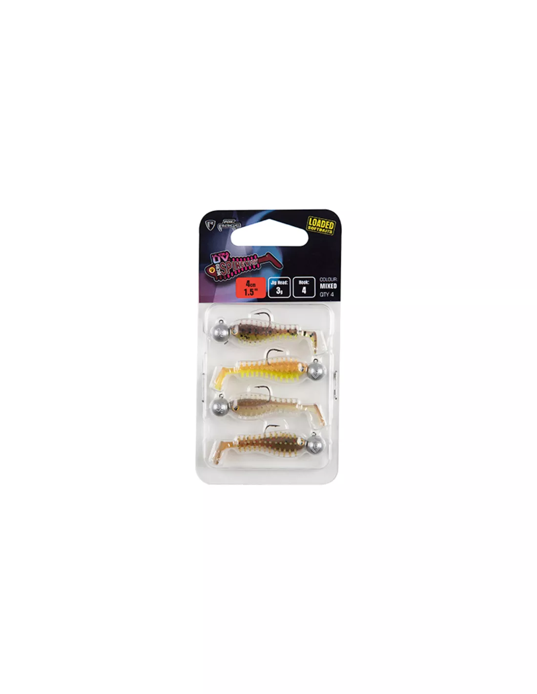 FOX RAGE MICRO SPIKEY SHAD UV LOADED (4 PCS) 3 FOX RAGE MICRO SPIKEY SHAD UV LOADED (4 PCS)