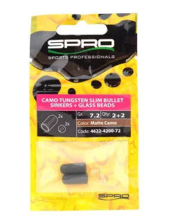 SPRO CAMO TUNGSTEN SLIM BULLET SINKERS - MATTE CAMO